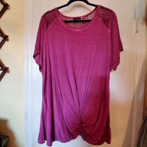 Lane Bryant 2x purple short sleeve top